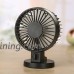 A.B Crew Stylish Double Blades USB Powered 2-Mode Speed Ultra-Quiet Mini Desk Fan with PU Leather Strap(Black) - B01G540KDG